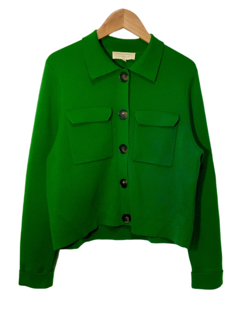Sezane Green Betty Cardigan  - Size XS